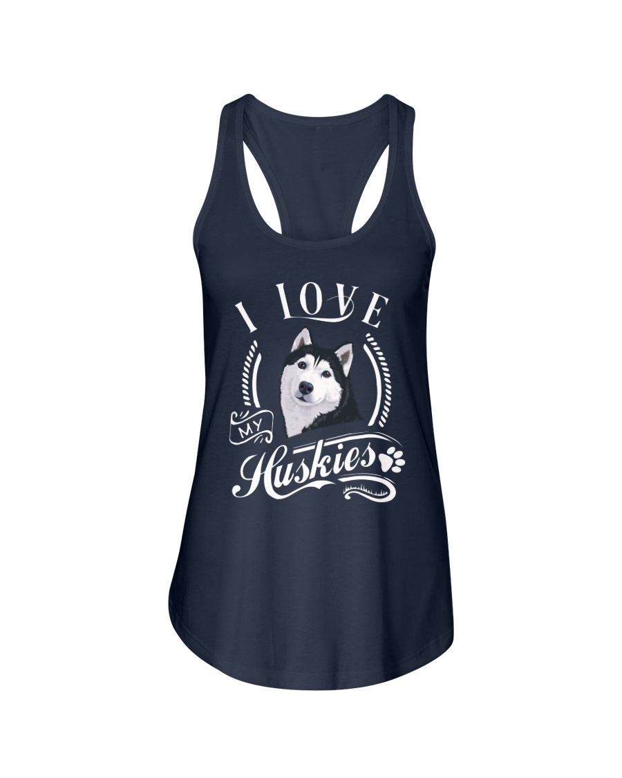I love my huskies Ladies Flowy Tank