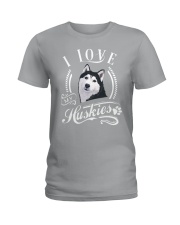 I love my huskies Ladies T-Shirt thumbnail