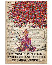 Yoga Peace Love And Light 16x24 Poster front
