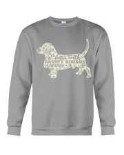 Life is better with basset hounds around Crewneck Sweatshirt thumbnail