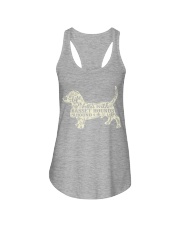 Life is better with basset hounds around Ladies Flowy Tank tile