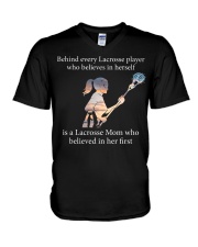 Lacrosse Mom V-Neck T-Shirt thumbnail