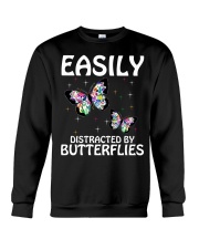 Easily distracted by butterflies Crewneck Sweatshirt thumbnail