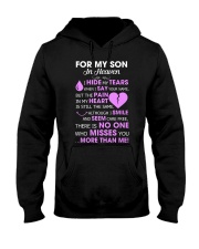 For My Son In Heaven Hooded Sweatshirt front