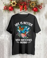 Life is better with butterflies around Classic T-Shirt lifestyle-holiday-crewneck-front-2
