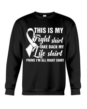 Lung Cancer Awareness Crewneck Sweatshirt front