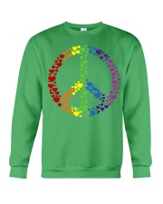 Peace Sign Rainbow Hearts Crewneck Sweatshirt thumbnail
