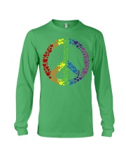 Peace Sign Rainbow Hearts Long Sleeve Tee thumbnail