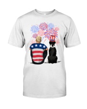 Black Boxer Blonde Hair Man 4th July Classic T-Shirt front