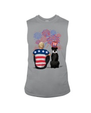 Black Boxer Blonde Hair Man 4th July Sleeveless Tee tile