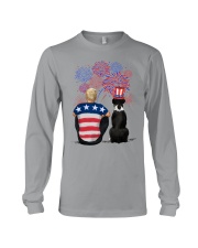 Black Boxer Blonde Hair Man 4th July Long Sleeve Tee tile
