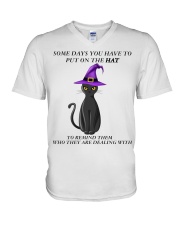 SOME DAYS YOU HAVE TO PUT ON THE HAT V-Neck T-Shirt tile