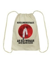 Never Underestimat Native Blood Drawstring Bag tile