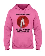Never Underestimat Native Blood Hooded Sweatshirt tile