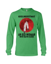 Never Underestimat Native Blood Long Sleeve Tee tile