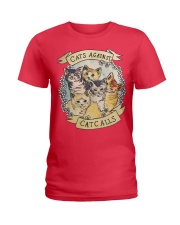 Cat Against Catcalls Ladies T-Shirt tile