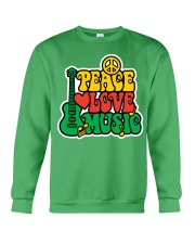Reggae Peace Love Music Crewneck Sweatshirt tile