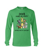 Dogs make me happy humans make my head hurt Long Sleeve Tee tile