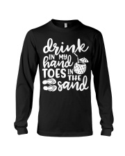 Drink in My Hand Toes in the Sand Long Sleeve Tee tile