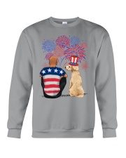 Poodle Bald Hair Man 4th July Crewneck Sweatshirt tile