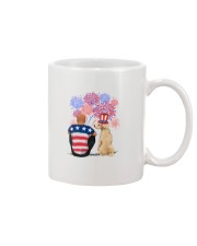 Poodle Bald Hair Man 4th July Mug tile