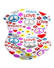 Peace and Love Neck Gaiter front