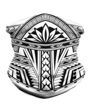 Polynesian Neck Gaiter front