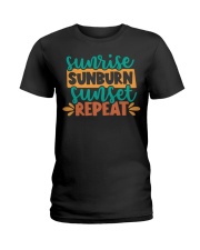 Sunrise Sunburn Sunset Repeat Ladies T-Shirt tile