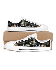 Camping Into The Forest Men's Low Top White Shoes inside-left-outside-left