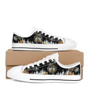 Camping Into The Forest Men's Low Top White Shoes inside-left-outside-left