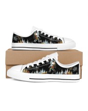 Camping Into The Forest Men's Low Top White Shoes inside-left-outside-left