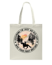 Assuming I'm Just An Old Lady Was Your First Mistake Horse Tote Bag tile