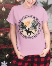 Assuming I'm Just An Old Lady Was Your First Mistake Horse Classic T-Shirt custom-t-shirts-classic-lifestyle-front-329