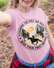 Assuming I'm Just An Old Lady Was Your First Mistake Horse Classic T-Shirt custom-t-shirts-classic-lifestyle-front-382