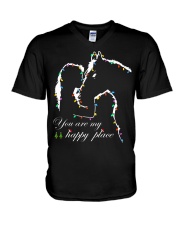 You are my happy place V-Neck T-Shirt tile