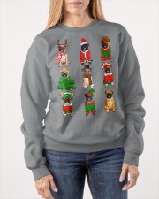 Santa Pugs Christmas Tree Lights Crewneck Sweatshirt apparel-crewneck-sweatshirt-lifestyle-front-39