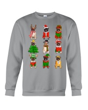 Santa Pugs Christmas Tree Lights Crewneck Sweatshirt front