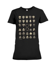 30 Characters on Guitar Bass Picks Plectrums Music Premium Fit Ladies Tee tile