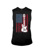 American Guitar T Shirt Funny US Flag Sleeveless Tee tile