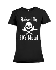 80's Metal Music Flying V Vintage Guitar Rocker Premium Fit Ladies Tee tile
