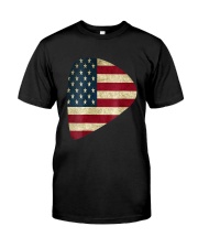 American Flag Guitar Musician Premium Fit Mens Tee tile