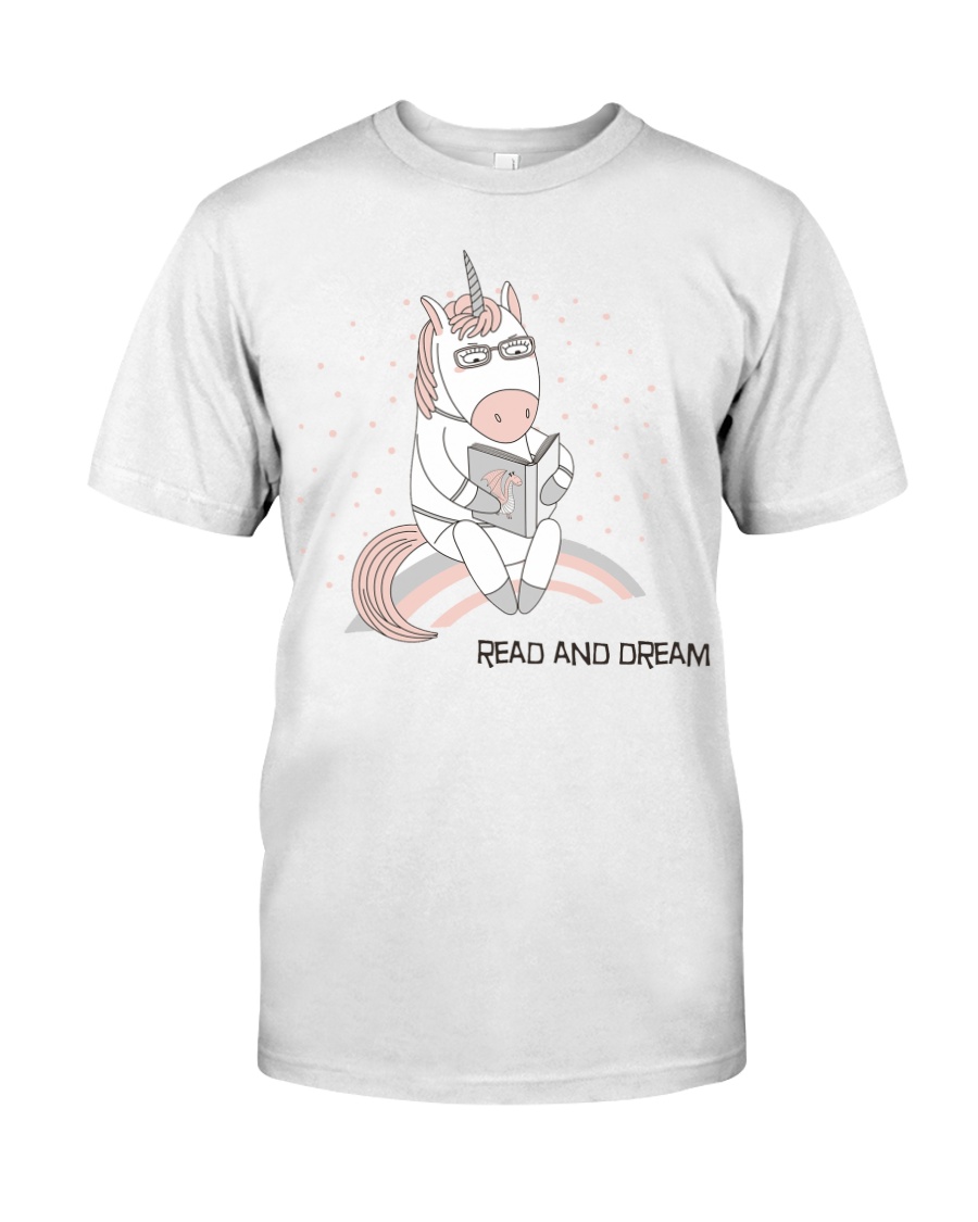 Read And Dream Reading Unicorn Classic T-Shirt