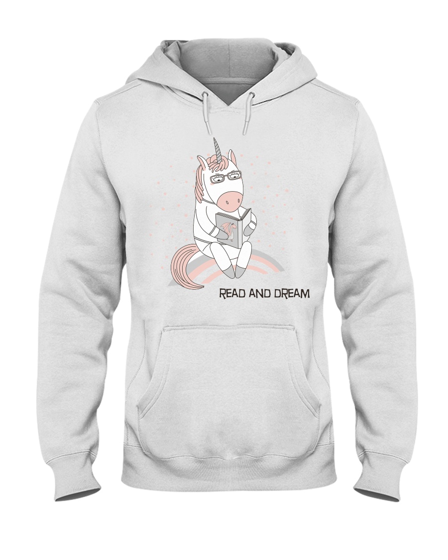 Read And Dream Reading Unicorn Hooded Sweatshirt