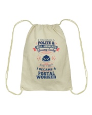 YOUNG LADY POSTAL WORKER Drawstring Bag thumbnail