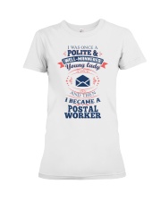 YOUNG LADY POSTAL WORKER Premium Fit Ladies Tee thumbnail