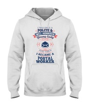 YOUNG LADY POSTAL WORKER Hooded Sweatshirt thumbnail