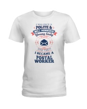 YOUNG LADY POSTAL WORKER Ladies T-Shirt front