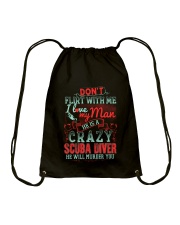 CRAZY SCUBA DIVER Drawstring Bag thumbnail