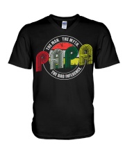 PAPA THE MAN THE MYTH THE BAD INFLUENCE V-Neck T-Shirt tile
