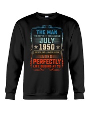 70th Birthday July 1950 Man Myth Legends Crewneck Sweatshirt tile